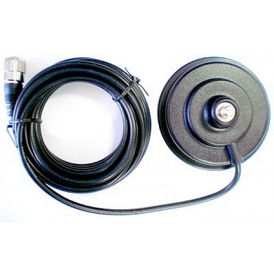 Magnetic Antenna Base Mount c/w 4.5db Whip UHF CB Antenna