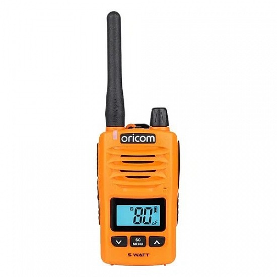 Oricom DTX600 Orange Waterproof 5 Watt Handheld UHF CB Radio 