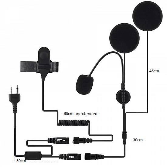 RSA Motorcycle Helmet Kit with Noise Cancelling Mic to suit Icom 41 Series RSA Motorcycle Helmet Kit with Noise Cancelling Mic to suit Icom 41 Series