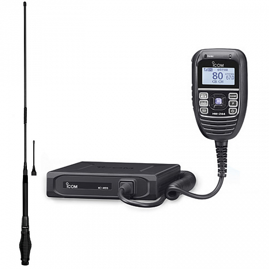 Icom IC455 80 Channel UHF CB with AT880BK Antenna Kit