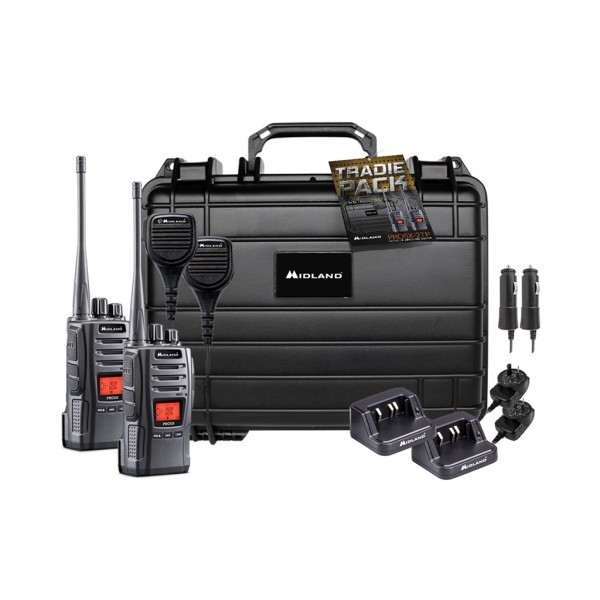 Midland PRO5X-2TP 80 Channel UHF CB Handheld 5W Tradies Pack Midland PRO5X-2TP 80 Channel UHF CB Handheld 5W Tradies Pack