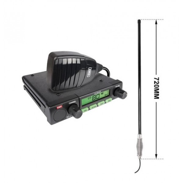 GME TX3500S 80 Channel UHF CB Radio + Black 5dBi Bullbar Antenna Pack GME TX3500S 80 Channel UHF CB Radio + Black 5dBi Bullbar Antenna Pack