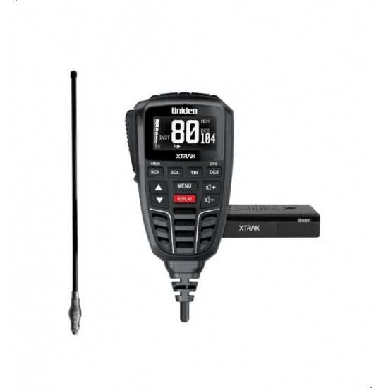Uniden XTRAK 80 UHF CB Radio & AK5R 5db Bullbar Antenna Kit Uniden XTRAK 80 UHF CB Radio & AK5R 5db Bullbar Antenna Kit