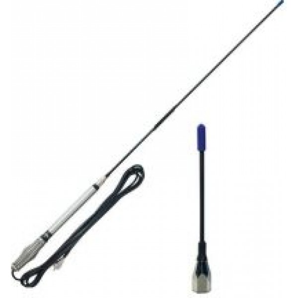 Uniden AT870BTWIN Chrome UHF CB 6.5 & 3dbi Antenna