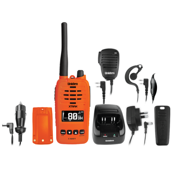 Uniden XTRAK 50 Orange 80 CH UHF CB Handheld Uniden XTRAK 50 Orange 80 CH UHF CB Handheld