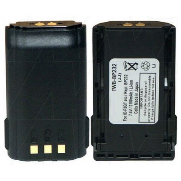Icom BP232 (IC41S/W) Aftermarket Replacement Battery Icom BP232 (IC41S/W) Aftermarket Replacement Battery