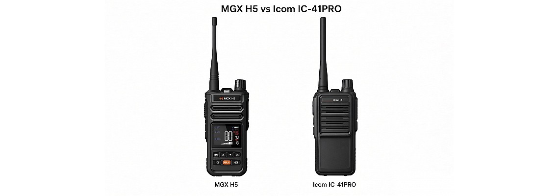 MGX H5 vs Icom IC-41PRO: Which 5W IP67 UHF CB Handheld is Best for Tradies, Mining & 4WD in 2026? MGX H5 vs Icom IC-41PRO: Which 5W IP67 UHF CB Handheld is Best for Tradies, Mining & 4WD in 2026?