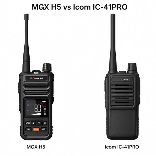 MGX H5 vs Icom IC-41PRO: Which 5W IP67 UHF CB Handheld is Best for Tradies, Mining & 4WD in 2026?