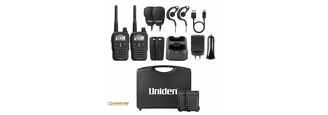 UNIDEN UH825-2TP 2W UHF CB TWIN DELUXE HANDHELD RADIO PACK