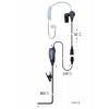 Acoustic Airtube Headset with Inline PTT/Microphone suit Motorola