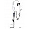 Acoustic Airtube Headset with Inline PTT/Microphone suit Motorola