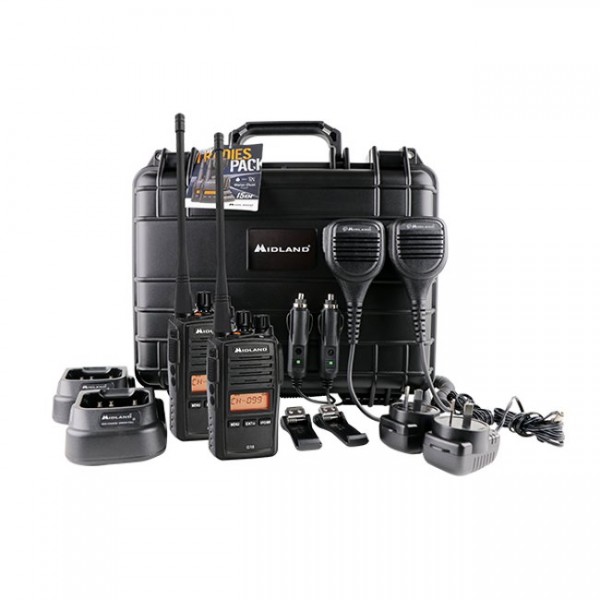 Midland G18-2TP 5W UHF Handheld CB Radio 80CH Tradies Pack Midland G18-2TP 5W UHF Handheld CB Radio 80CH Tradies Pack