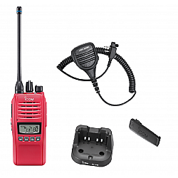 Icom IC41PRO Red Waterproof 80CH UHF CB Handheld + Remote Speaker Microphone