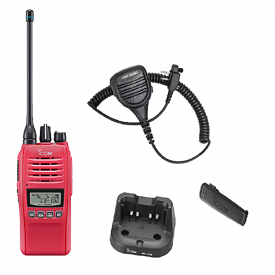 Icom IC41PRO Red Waterproof 80CH UHF CB Handheld + Remote Speaker Microphone Icom IC41PRO Red Waterproof 80CH UHF CB Handheld + Remote Speaker Microphone