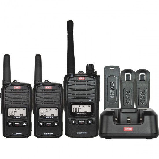 GME TX6160XFP 5/1 WATT UHF CB Handheld Family Pack