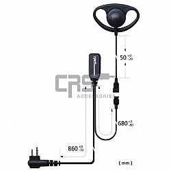2 Wire D Hook Headset with Inline PTT / Microphone 2 Wire D Hook Headset with Inline PTT / Microphone