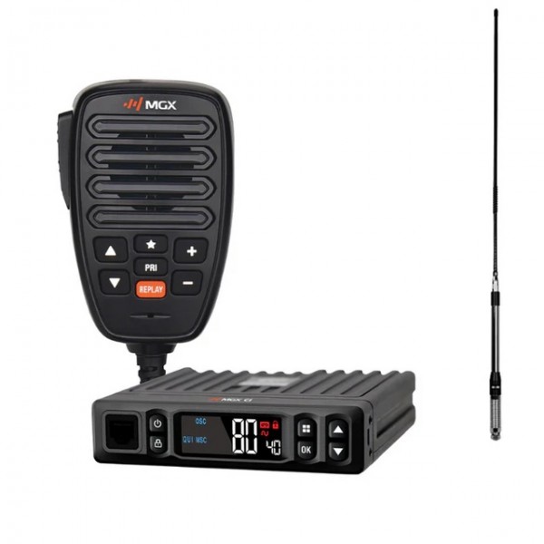 MGX C1 Rugged 80 Channel UHF CB with Axis 6dBi Antenna Pack MGX C1 Rugged 80 Channel UHF CB with Axis 6dBi Antenna Pack