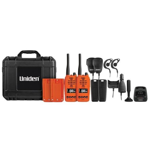 Uniden XTRAK 50-2OTP 80 CH UHF CB handheld Tradies Pack Uniden XTRAK 50-2OTP 80 CH UHF CB handheld Tradies Pack