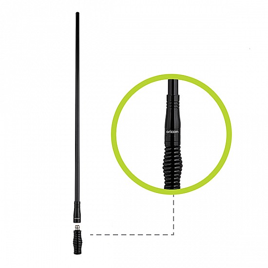 Oricom ANU800 6.5dBi UHF CB Antenna with Detachable fibreglass Whip Oricom ANU800 6.5dBi UHF CB Antenna with Detachable fibreglass Whip