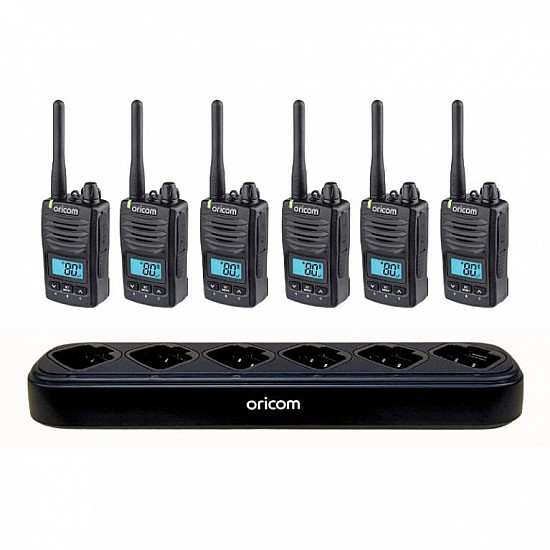 Oricom DTX600 6-Way Charging Station with 6 Radios Included Oricom DTX600 6-Way Charging Station with 6 Radios Included