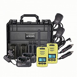 Oricom DTXTP600 Lime 5 Watt IP67 Waterproof Handheld UHF CB Radio Trade Pack