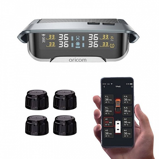 Oricom TPMS10-4E II Tyre Pressure Monitoring System Incl. 4 External Sensors with Bluetooth APP Control Oricom TPMS10-4E II Tyre Pressure Monitoring System Incl. 4 External Sensors with Bluetooth APP Control