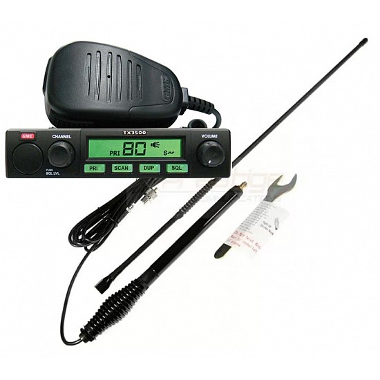 GME TX3500S  80 Channel UHF CB Radio + Saber Black 6.5dBi  Antenna Pack