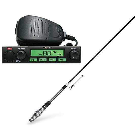 GME TX3500S 80 Channel UHF CB Radio + AT880 6.5dBi + 3dBi Antenna Pack GME TX3500S 80 Channel UHF CB Radio + AT880 6.5dBi + 3dBi Antenna Pack