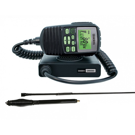 Uniden UH5060 80 CH UHF CB RADIO + AT870B 6.5dBi Antenna Pack Uniden UH5060 80 CH UHF CB RADIO + AT870B 6.5dBi Antenna Pack