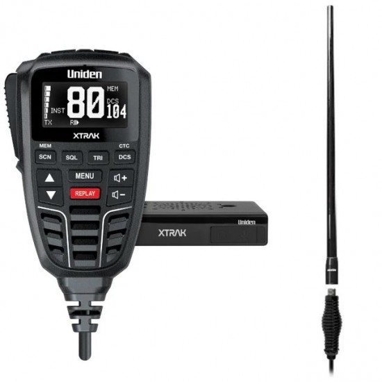 Uniden Xtrak 80 UHF CB Radio + AKU7RD 7.0dB RemovableAntenna