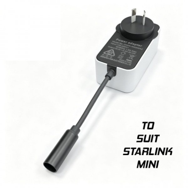 Starlink Mini 30V 2A Power Supply Adapter 110V-240V AC to DC Charger Starlink Mini 30V 2A Power Supply Adapter 110V-240V AC to DC Charger
