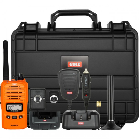GME TX6160XOCK Orange 5 watt IP67 Handheld 5W UHF CB Car Kit
