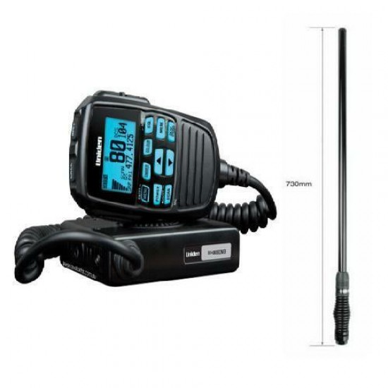 Uniden UH8060S UHF Radio & AT500 5.5dbi Uhf CB Antenna Pack Uniden UH8060S UHF Radio & AT500 5.5dbi Uhf CB Antenna Pack