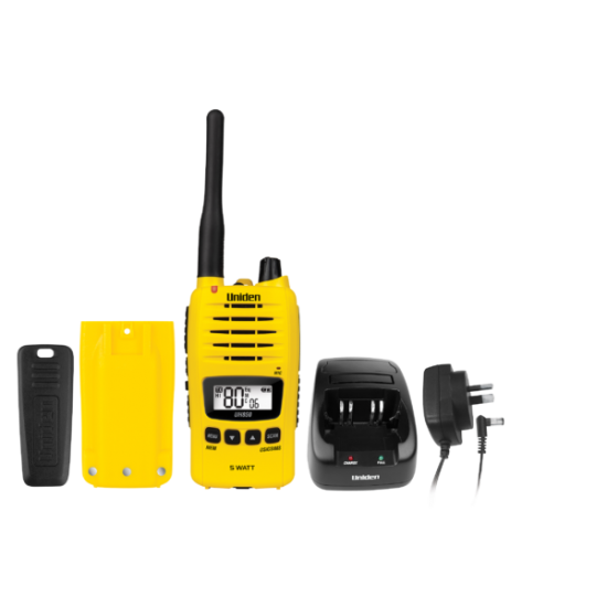 Uniden UH850-Y 5 Watt UHF Waterproof CB Handheld Radio Uniden UH850-Y 5 Watt UHF Waterproof CB Handheld Radio