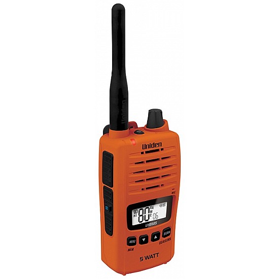 Uniden UH850S-O Orange 5W Uhf CB Waterproof Handheld Radio Uniden UH850S-O Orange 5W Uhf CB Waterproof Handheld Radio