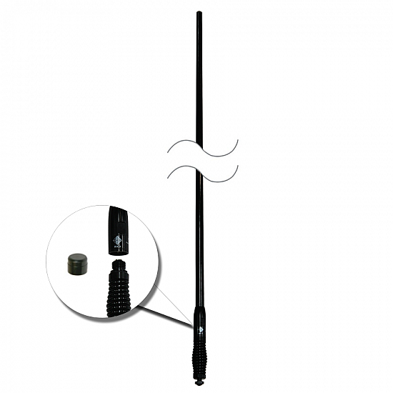 RFI CDQ5000 Black Rugged 5dbi UHF CB Antenna