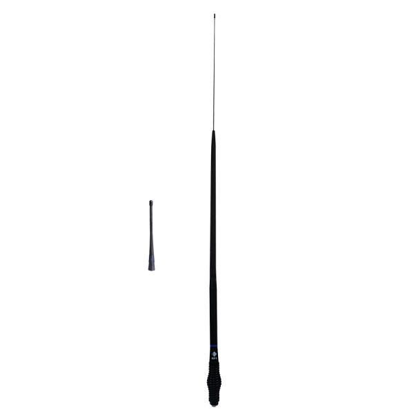 RFI Black 6.5dBi / 3dBi Dual Whip UHF CB Antenna RFI Black 6.5dBi / 3dBi Dual Whip UHF CB Antenna