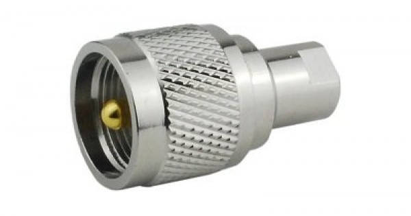 thumbnail image 2 of TV Male Plug To UHF PL-259 Male RF Coaxial Adapter – F Connector To PL259 – Made In USA 2 of 6