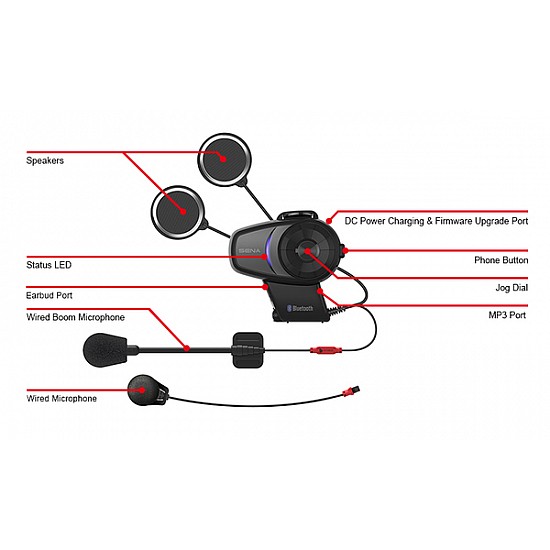 Sena 10C EVO Bluetooth Motorcycle Communication and 4K Camera