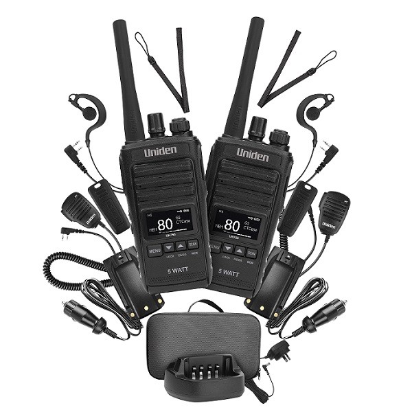 Uniden UH755-2 Deluxe Twin 80CH UHF CB Handheld Radio Pack Uniden UH755-2 Deluxe Twin 80CH UHF CB Handheld Radio Pack