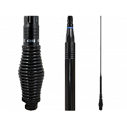 GME AE4018BK1 All Black 6.6 dBi UHF CB Antenna + Cable Kit