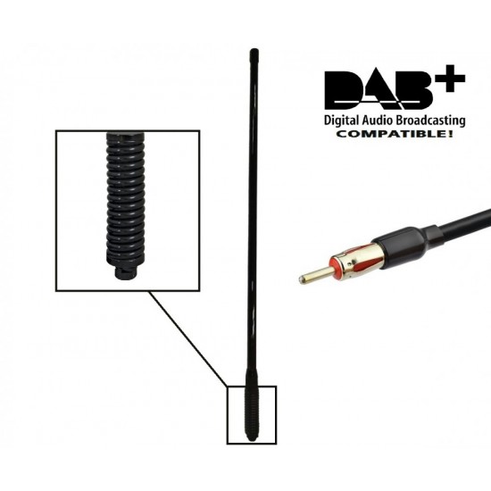 Signal Master AM / FM / DAB Radio Bullbar Mount Antenna ALL Black + Cable Kit Signal Master AM / FM / DAB Radio Bullbar Mount Antenna ALL Black + Cable Kit