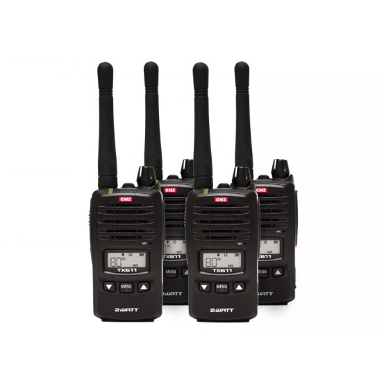 GME TX677 Quad Pack 80 Channel UHF CB Handhelds
