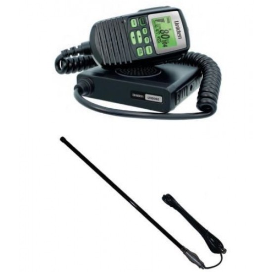 Uniden UH5060 80 Channel UHF CB Radio + Axis AK5R Black Bullbar UHF CB Antenna Uniden UH5060 80 Channel UHF CB Radio + Axis AK5R Black Bullbar UHF CB Antenna