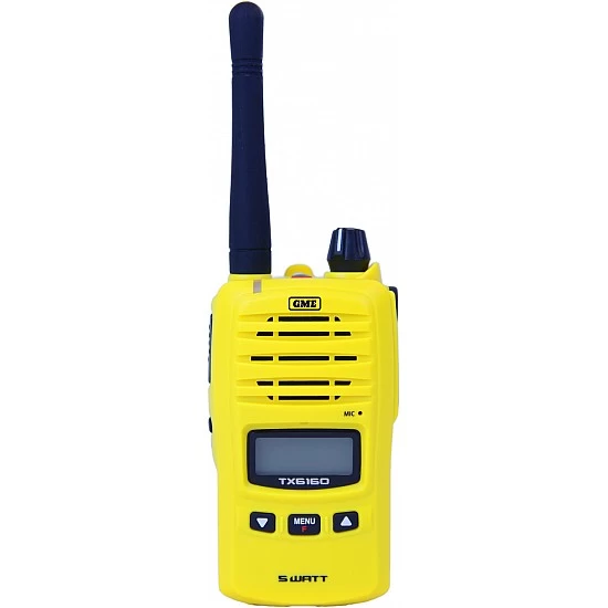 GME TX6165XY Yellow 5 watt IP67 Handheld UHF CB Radio 