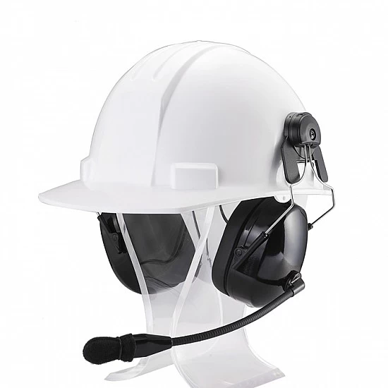 Heavy Duty Dual Earmuff Noise Cancelling Headset ( Hard hat model )