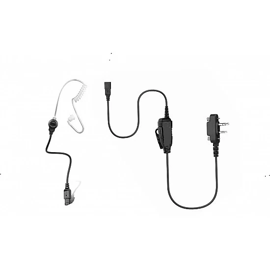 Airtube Earpiece with Inline PTT Headset suits Icom IC41W IC41S IC-41PRO 
