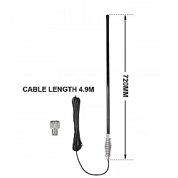 Axis CH5T Black 5db 750mm Fibreglass UHF CB Antenna