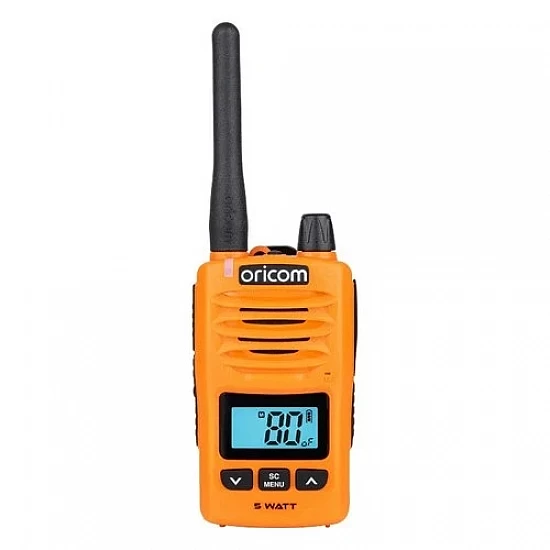 Oricom DTX600 Orange Waterproof 5 Watt Handheld UHF CB Radio 