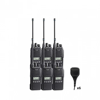 Icom IC-41Pro UHF CB Tradie 6 Pack with Speaker Micophones